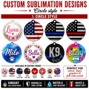 Personalized Pet ID Tag with Name and Phone Number