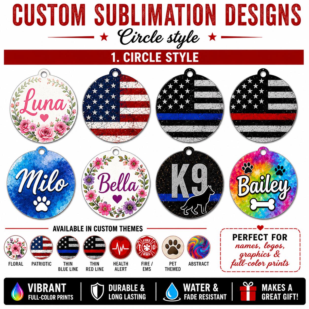Personalized Pet ID Tag with Name and Phone Number