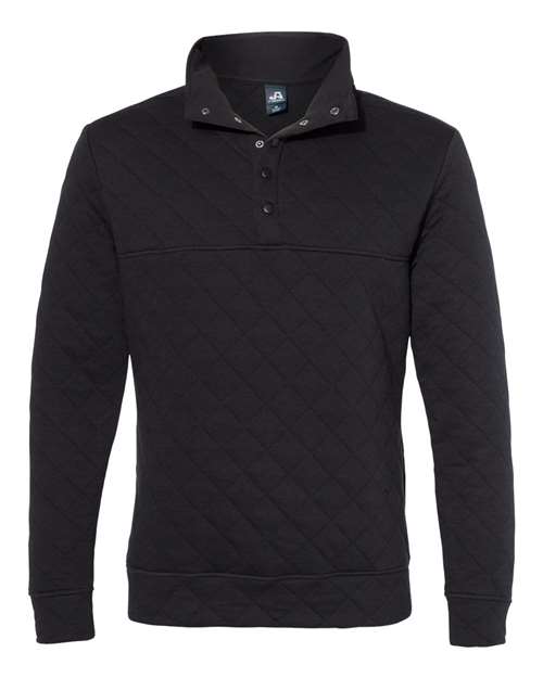 J. America 8890 Men's Quilted Half-Snap Pullover