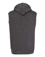J. America 8877 Men's Triblend Sleeveless Hooded Sweatshirt