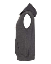 J. America 8877 Men's Triblend Sleeveless Hooded Sweatshirt