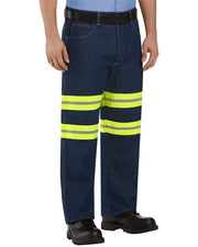 Red Kap PD60ED Men's Enhanced Visibility Relaxed Fit Jeans