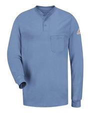 Bulwark SEL2 Men's Long Sleeve Tagless Henley Shirt