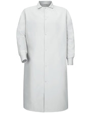 Red Kap KS60 Unisex Gripper-Front Pocketless Butcher Coat With Knit Cuffs