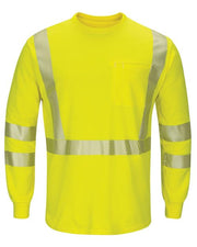 Bulwark SMK8 Men's Hi-Visibility Lightweight Long Sleeve T-Shirt