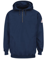 Bulwark SEH8T Men's Tall Flame Resistant Quarter-Zip Hooded Sweatshirt