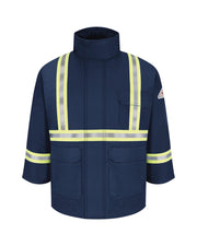 Bulwark JLPCL Men's Long Deluxe Parka With Reflective Trim - EXCEL FR® ComforTouch