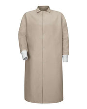 Red Kap KS60 Unisex Gripper-Front Pocketless Butcher Coat With Knit Cuffs