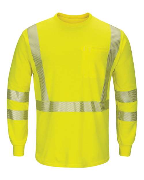 Bulwark SMK8T Men's Tall Hi-Visibility Lightweight Long Sleeve T-Shirt
