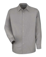 Red Kap SP16T Men's Tall Specialized Pocketless Poplin Long Sleeve Work Shirt
