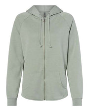 Independent Trading Co. PRM2500Z Women's California Wave Wash Full-Zip Hooded Sweatshirt