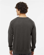 J. America 8707 Men's Ripple Fleece Raglan Crewneck Sweatshirt