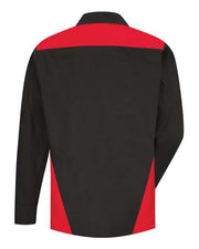 Red Kap SY18 Men's Long Sleeve Tri-Color Shop Shirt