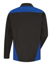 Red Kap SY18 Men's Long Sleeve Tri-Color Shop Shirt