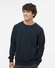 J. America 8707 Men's Ripple Fleece Raglan Crewneck Sweatshirt