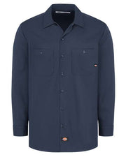 Dickies L307T Men's Tall Industrial Cotton Long Sleeve Work Shirt