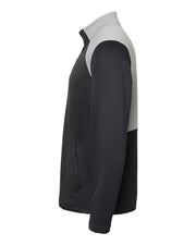 Adidas A532 Men's Textured Mixed Media Quarter-Zip Pullover