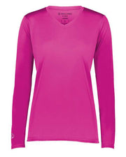 Holloway 222824 Women's Momentum Long Sleeve V-Neck T-Shirt