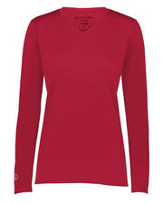 Holloway 222824 Women's Momentum Long Sleeve V-Neck T-Shirt