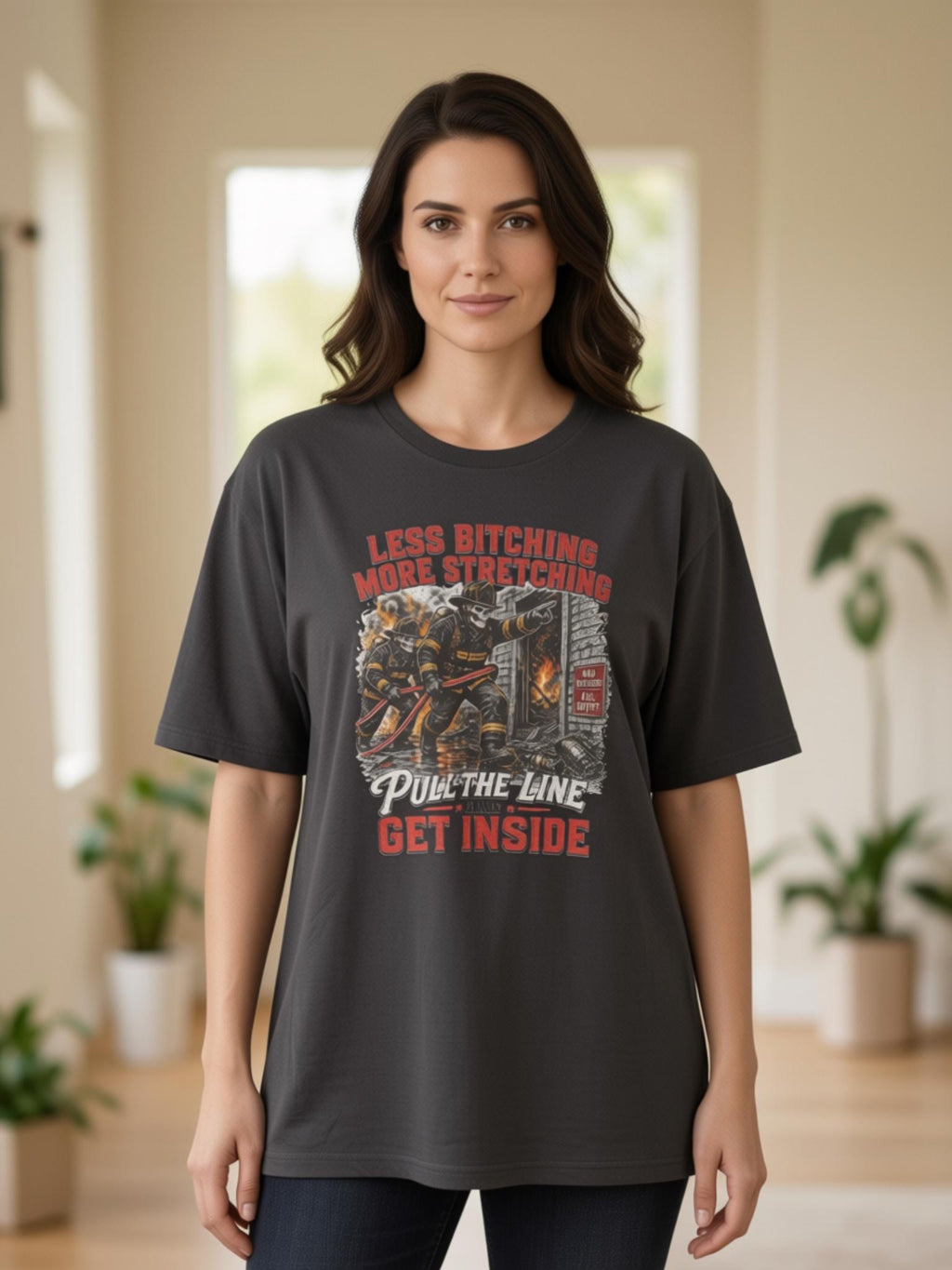Less Bitching, More Stretching Firefighter Shirt