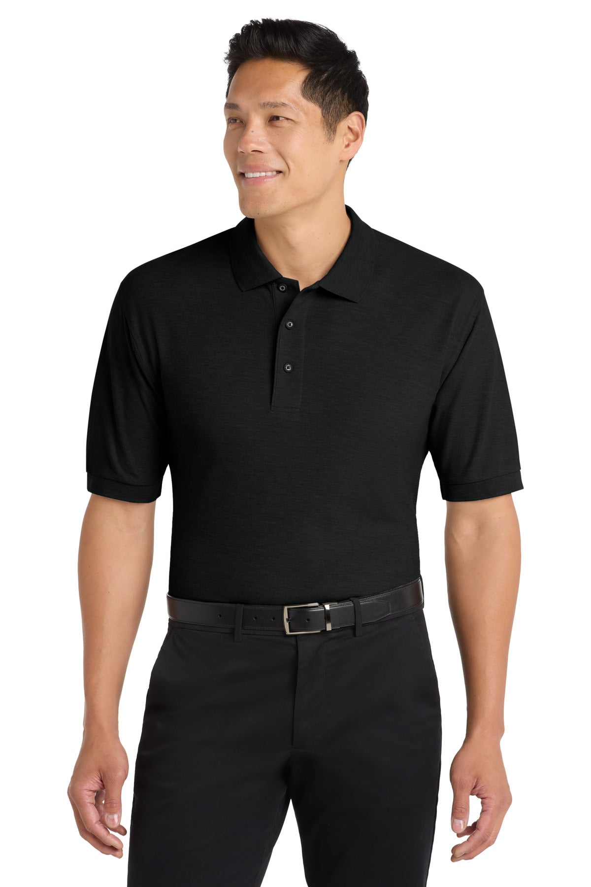Men's Embroidered Silk Touch Polo — supplier product photo