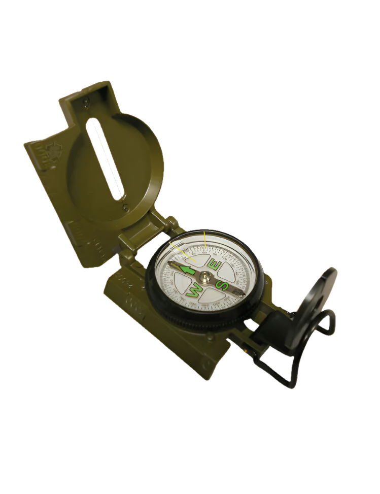 Lensatic Metal Marching Compass