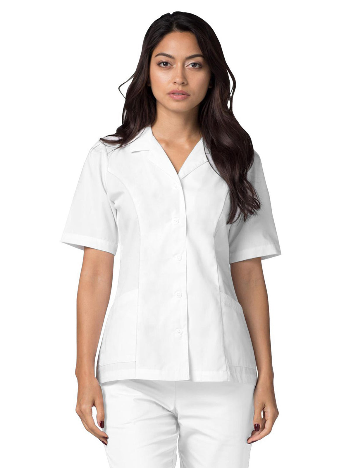 Adar - Universal - Women's Two-Pocket Lapel Collar Top