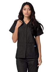 Adar - Universal - Women's Double Pocket Snap Front Top