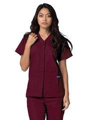 Adar - Universal - Women's Double Pocket Snap Front Top