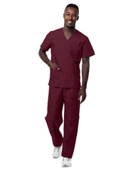 Adar - Sivvan - Unisex V-Neck Top Drawstring Pant Scrub Set