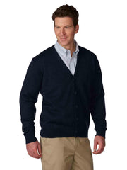 A+ Uniforms - Unisex Jersey Knit 5-Button V-Neck Cardigan Sweater