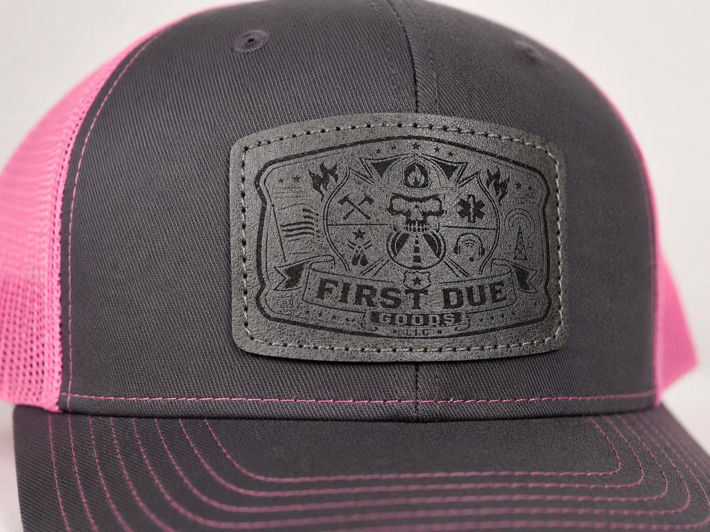 Custom Laser-Engraved Leather Patch Trucker Hat