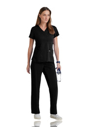 Grey's Anatomy Classic - Women's Two-Pocket Mock Wrap Riley Scrub Top