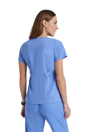 Grey's Anatomy Classic - Women's Two-Pocket Mock Wrap Riley Scrub Top