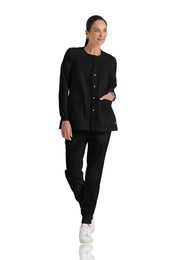 Grey's Anatomy - Classic - Women's Four-Pocket Snap Front Jamie Warm Up Scrub Jacket