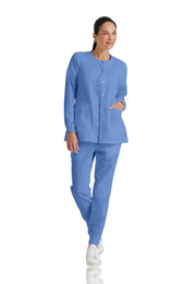 Grey's Anatomy - Classic - Women's Four-Pocket Snap Front Jamie Warm Up Scrub Jacket