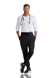 Barco One - Men's Six-Pocket Drawcord Waist Vortex Jogger Scrub Pant