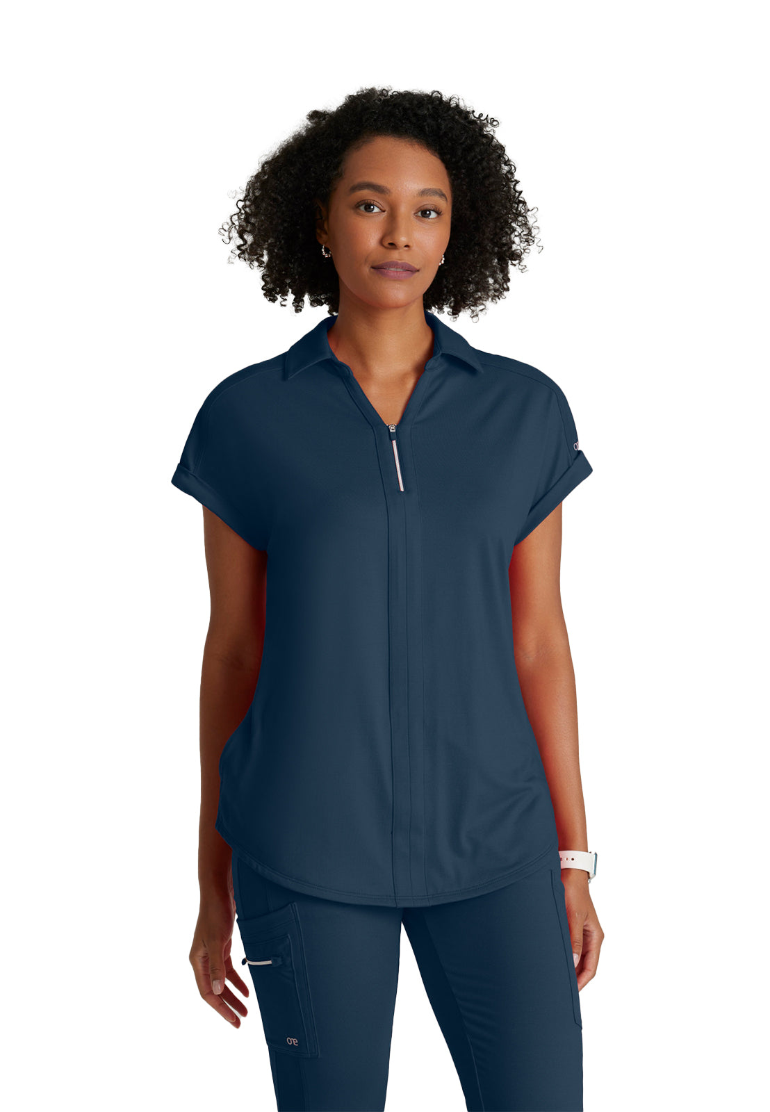 Barco One Performance Knit - Women's Two-Pocket Zip-Neck Engage Scrub Top
