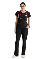 Grey's Anatomy Cultivate - Women's Three-Pocket Spring V-Neck Top