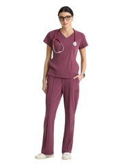Grey's Anatomy Cultivate - Women's Three-Pocket Spring V-Neck Top