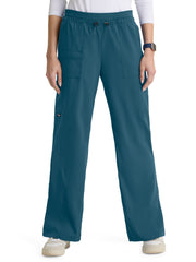 Grey's Anatomy Spandex Stretch - Women's Seven-Pocket Jersey Knit Trim Nina Pant