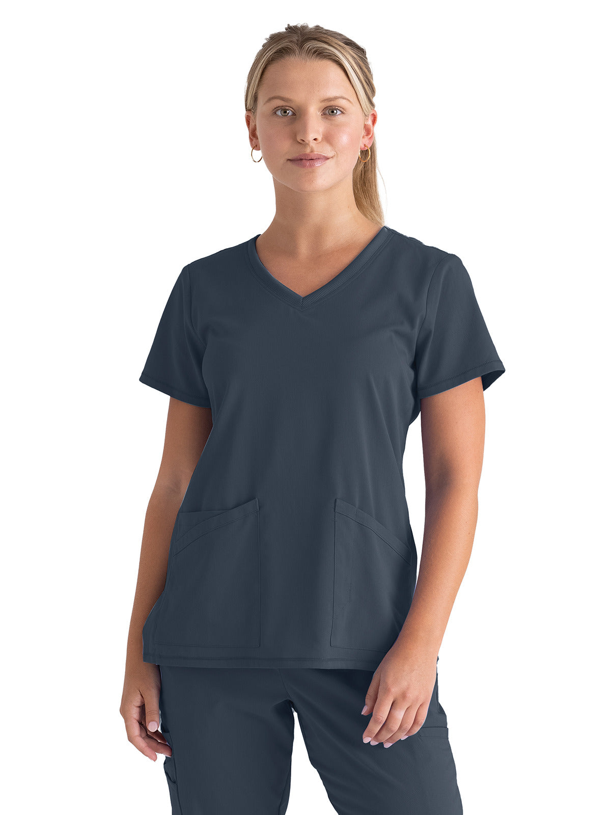 Grey's Anatomy Spandex Stretch - Women's Three-Pocket V-Neck Serena Scrub Top