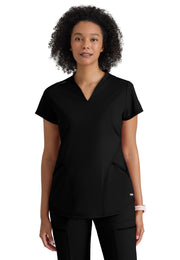 Grey's Anatomy Knit Stretch - Women's Two-Pocket V-Neck Define Scrub Top
