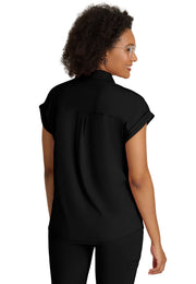 Grey's Anatomy Knit Stretch - Women's One-Pocket Snap Placket Renew Scrub Top