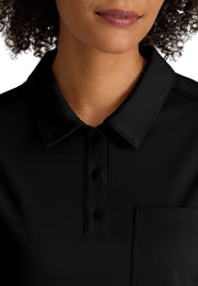 Grey's Anatomy Knit Stretch - Women's One-Pocket Snap Placket Renew Scrub Top