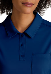 Grey's Anatomy Knit Stretch - Women's One-Pocket Snap Placket Renew Scrub Top