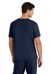 Grey's Anatomy Knit Stretch - Men's Two-Pocket V-Neck Clarity Scrub Top