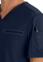 Grey's Anatomy Knit Stretch - Men's Two-Pocket V-Neck Clarity Scrub Top