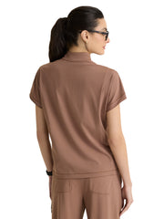 Grey's Anatomy Knit Stretch - Women's Three-Pocket Crystal Top