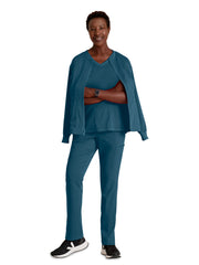 Grey's Anatomy Spandex Stretch - Women's Three-Pocket Millie Warm-Up Jacket